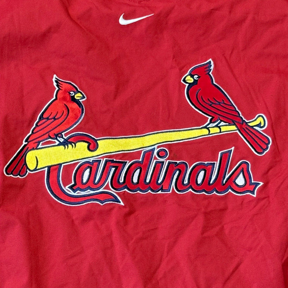 Nike St. Louis Cardinals Jacket Mens XL Pullover Nike Center Swoosh Windbreaker - Picture 2 of 16